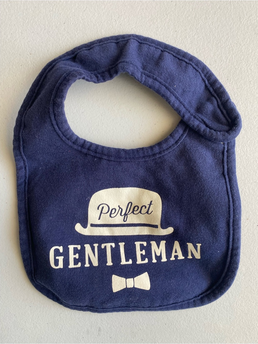 Carter's "Perfect Gentleman" Navy Blue Baby Bib – One Size